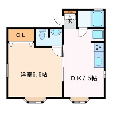 徳和駅 徒歩17分 2階の物件間取画像